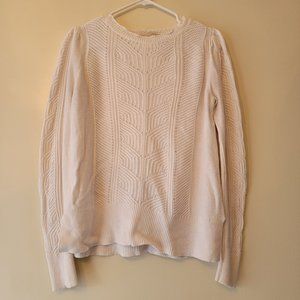 Loft, Cream Sweater, Size M